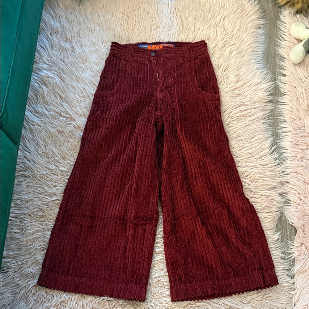Men's Burgundy Corduroy Jeans